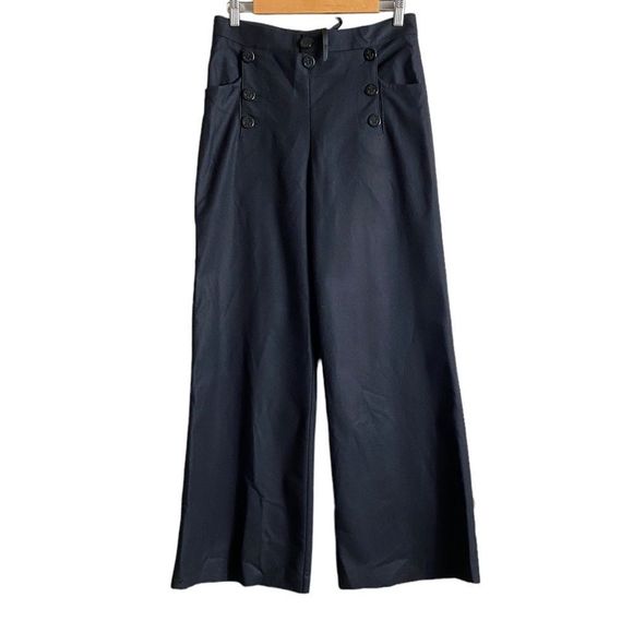 Zara Black Wide Leg Pants - Picture 1 of 7
